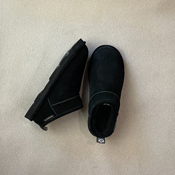 BearPaws Shoes Black Slip On Bootie Slippers 7 - Picture 3 of 3